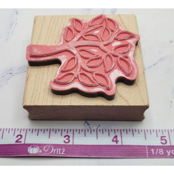 Stampabilities Autumn Fall Basic Tree Wood Mounted Rubber Stamp G1118 - Picture 7 of 7